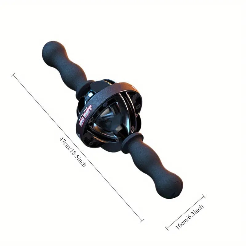 1pc Black Gyro Fitness Trainer Stainless Steel Core Wrist Forearm Exerciser With Pull Rope, Fit, Non Electric Handheld Fitness Equipment For Home Use, Enhances Muscle & Reduces, Gym Accessories